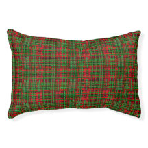 lit de chien de Noël tartan
