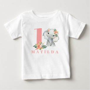 Pour Bébé 1er t-shirt d'anniversaire d'éléphant