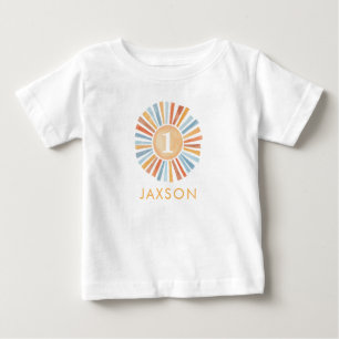 Pour Bébé Cute Boho Sunshine 1er Anniversaire Sun T-shirt