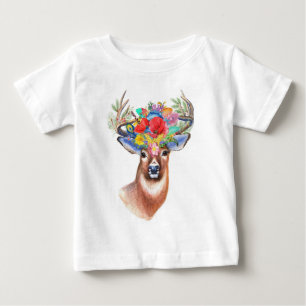 Pour Bébé Deer World   Anniversaire - Nom et âge T-shirt