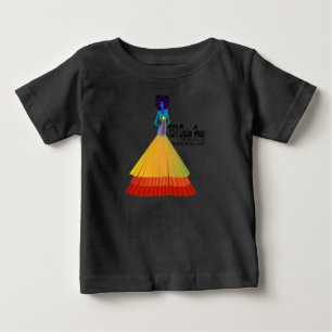 Pour Bébé Douille raglane infantile du T-shirt w/Black de