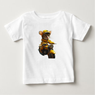 Pour Bébé Dreamy Cat équitation un vélo Baby T-Shirt