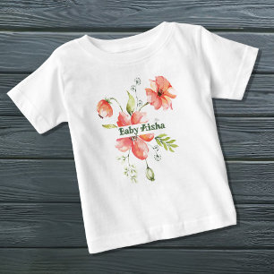 Pour Bébé Elégant Aquarelle Floral Baby T-shirt Nouveau bé