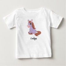 Enfants Personnalisés Cheval Girls Baby T-shirt