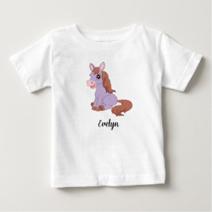 Pour Bébé Enfants Personnalisés Cheval Girls Baby T-shirt