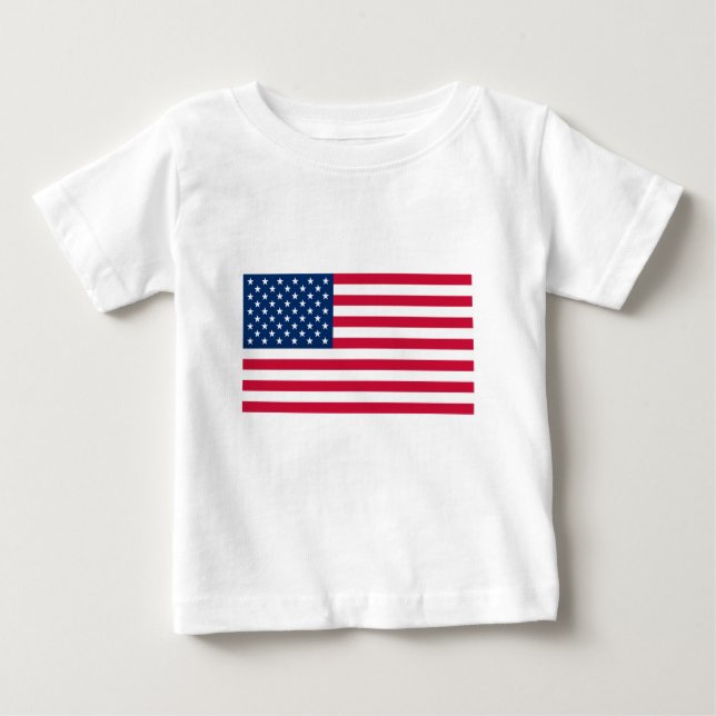 Pour Bébé États-Unis Drapeau Baby T-Shirt États-Unis d'Améri (Devant)