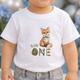 Pour Bébé Fox Wild One aquarelle T-Shirt 1er anniversaire bé