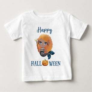 Pour Bébé Happy T-shirt Halloween Girl Baby Mermaid T-shirt