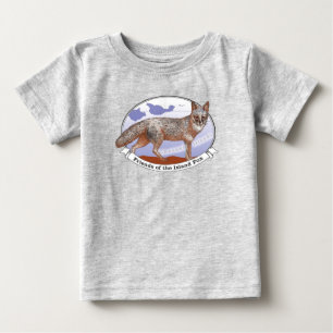 Pour Bébé Island Fox Logo Grey Baby T-Shirt