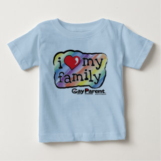 Pour Bébé J'aime mon T-shirt d'arc-en-ciel de famille