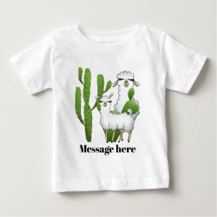 Pour Bébé Jolie lama ajouter nom ou message t-shirt