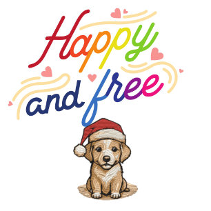 Pour Bébé joyeux Noël Joyeux et libre T-shirt chien