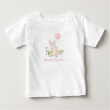 Joyeux T-shirt filles lapin de Pâques