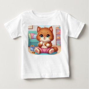 Pour Bébé Kitten Adorable Avec T-Shirt Biscuits