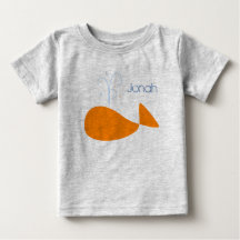 La baleine de Jonas orange badine le T-shirt