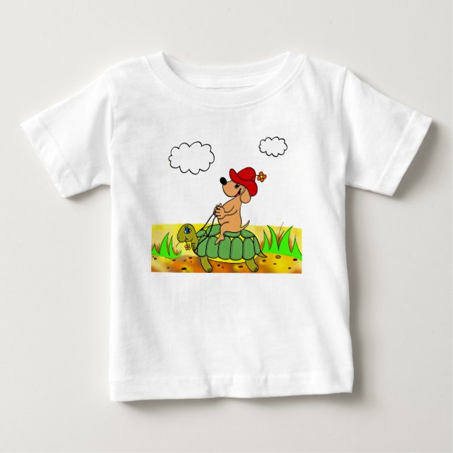 Pour Bébé le T-shirt "chien " drôles des bébés (Devant)
