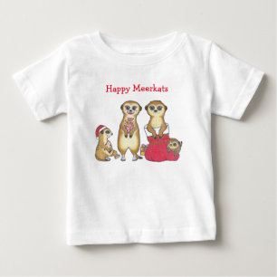 Pour Bébé Meerkat Noël Baby T-Shirt
