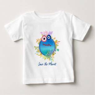 Pour Bébé Mignon Sauvez La Planète Baby T-Shirt