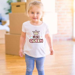 Pour Bébé Mini Queen Printed Modern White T-shirt