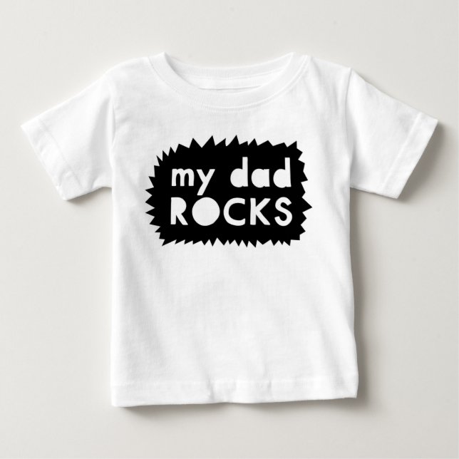 Pour Bébé My dad rocks T-Shirt (Devant)