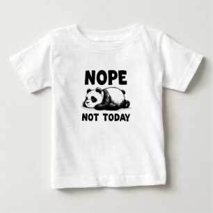 Pour Bébé Non Pas Aujourd'Hui Panda Ours Enfants T-shirt Bab