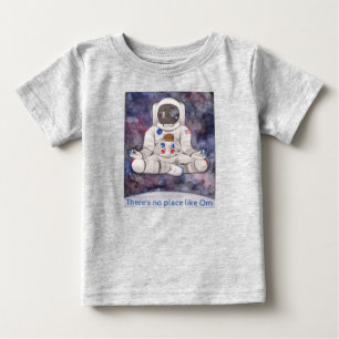 Pour Bébé Pas d'endroit comme Om Astronaut T-shirt en coton
