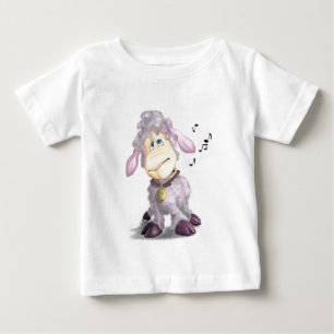 Pour Bébé Petit agneau avec Bell Funny Baby T-shirt