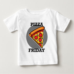 Pour Bébé Pizza Friday Design - Baby Fine Jersey T-Shirt