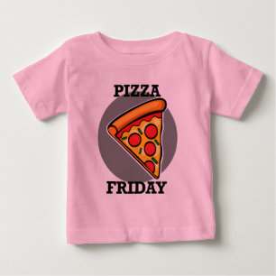Pour Bébé Pizza Friday Design - Baby Fine Jersey T-Shirt