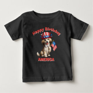 Pour Bébé Saluki (2aa) T-Shirt Enfant Patriotique