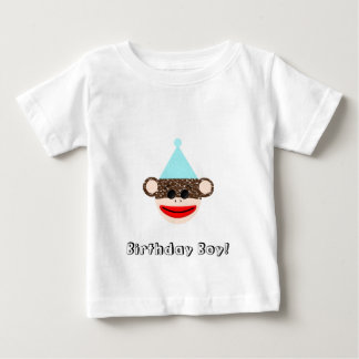 Pour Bébé Sock Singe Anniversaire Garçon T-Shirt