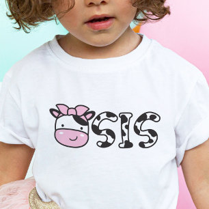 Pour Bébé Soeur Soeur Vache Anniversaire T-shirt