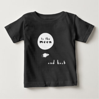 Pour Bébé Sur la lune et dos hipster t-shirt moderne