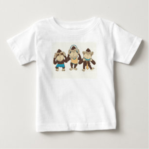 Pour Bébé T-shirt 3 singes