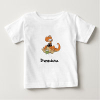 T-shirt Baby Drummer Dinosaure