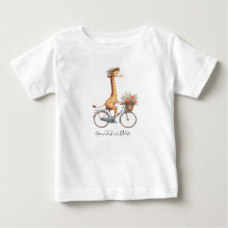 Pour Bébé T-Shirt Bicyclette Girafe Bicyclette
