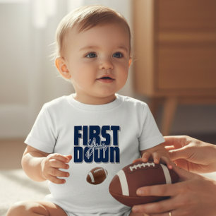 Pour Bébé T-shirt bleu marine "Première année de football, p