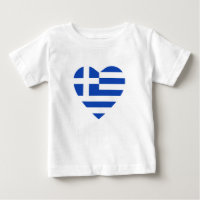 T-shirt Coeur du drapeau grec