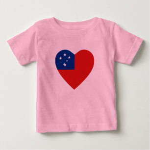 Pour Bébé T-shirt Coeur du drapeau Samoa