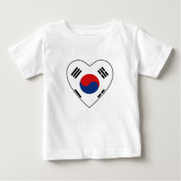 T-shirt Coeur du drapeau sud-coréen