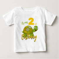 T-shirt d'anniversaire de tortue personnalisée