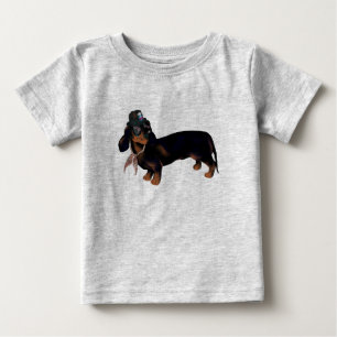 Pour Bébé T-shirt de fantaisie de teckel