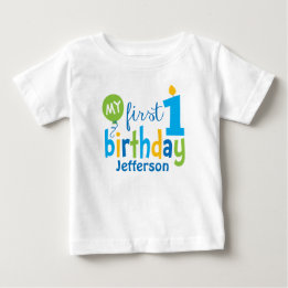 Pour Bébé T-shirt de premier anniversaire personnalisé