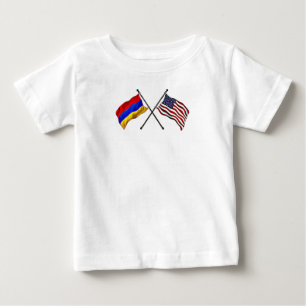 Pour Bébé T-shirt des drapeaux arméniens américains