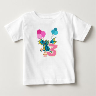 Pour Bébé T-shirt du 3e anniversaire avec dragon