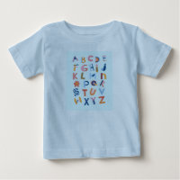 T-shirt enfant alphabet anglais