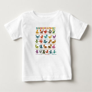 Pour Bébé T-Shirt Enfant Alphabet Dinosaures Colorés