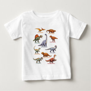 Pour Bébé T-shirt Enfant Dinosaure – Noms de Dino Colorés
