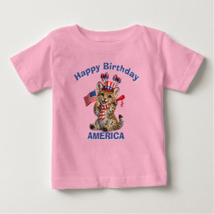 Pour Bébé T-Shirt Enfant Patriotique Léopard (5q)