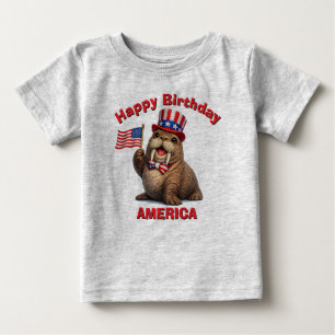 Pour Bébé T-Shirt Enfant Patriotique Walrus (5z)